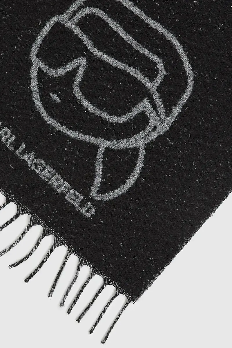 scialle con lana colore nero A4W33051 miniatura 5