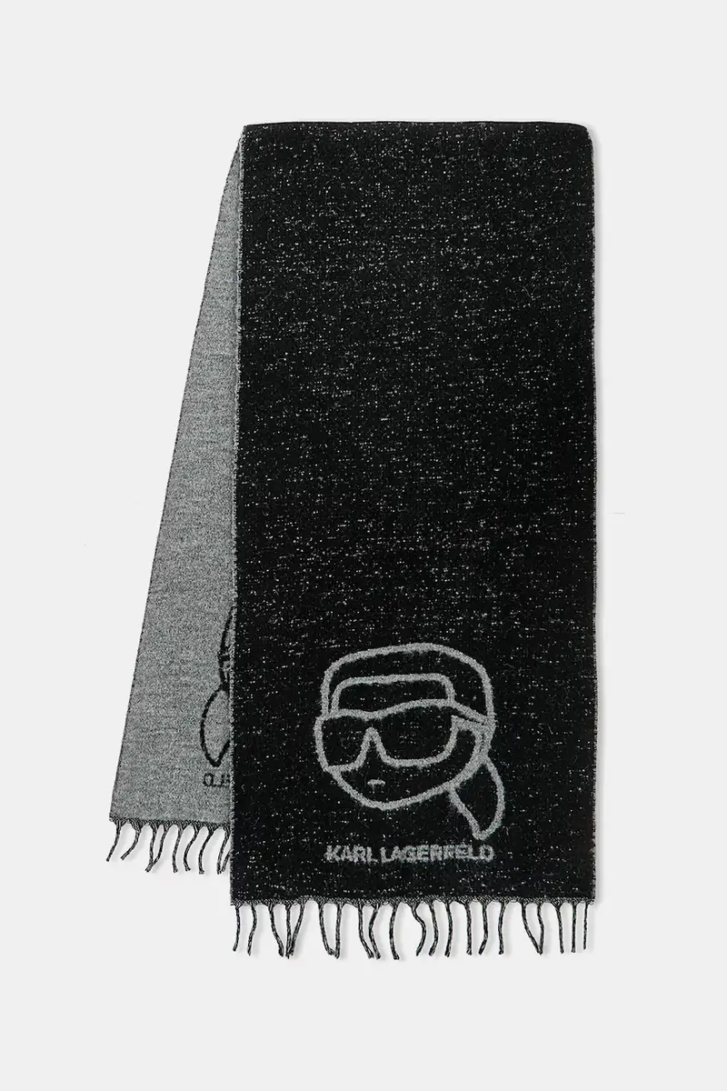 scialle con lana colore nero A4W33051