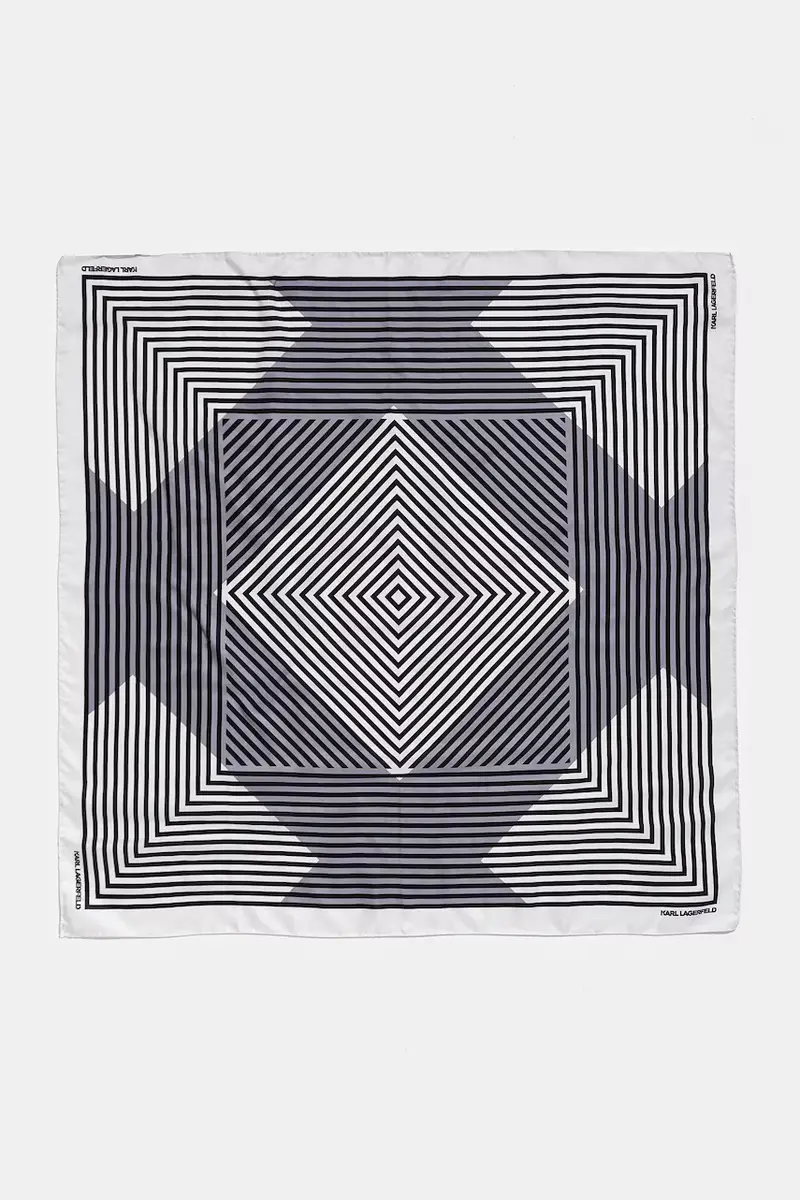 scialle in seta colore nero A1W33181 miniatura 2