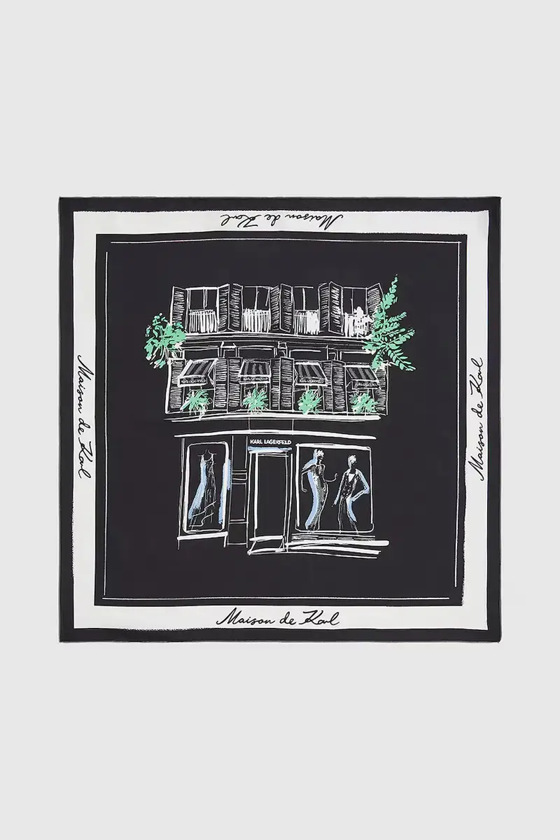 scialle in seta donna colore nero A4W33115