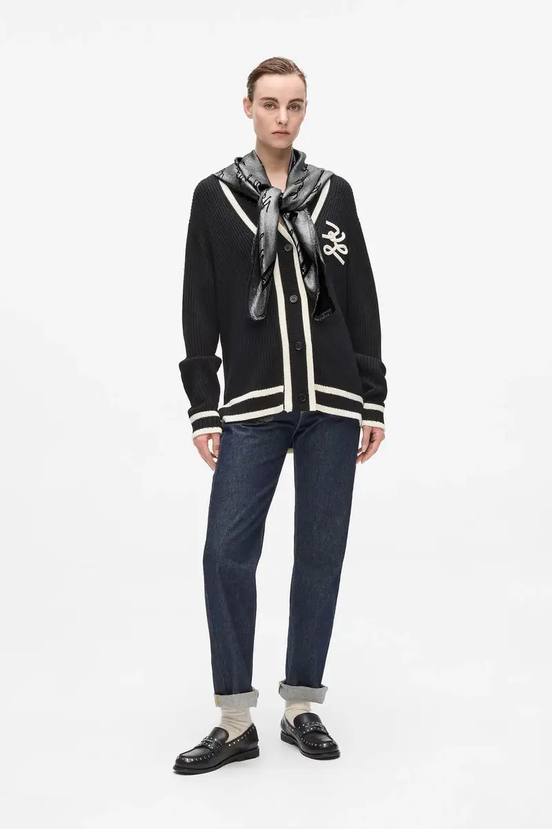 sciarpa con seta colore nero A4W33034 miniatura 5