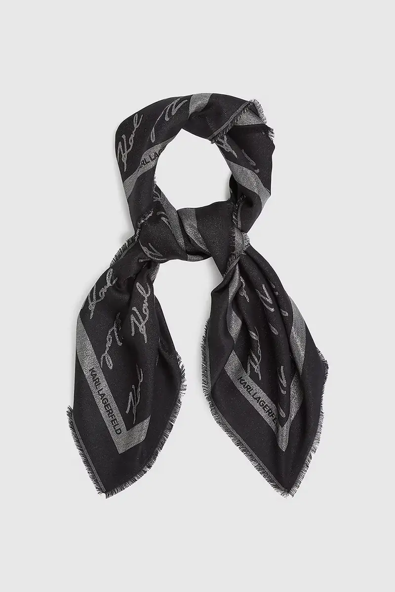 sciarpa con seta colore nero A4W33034