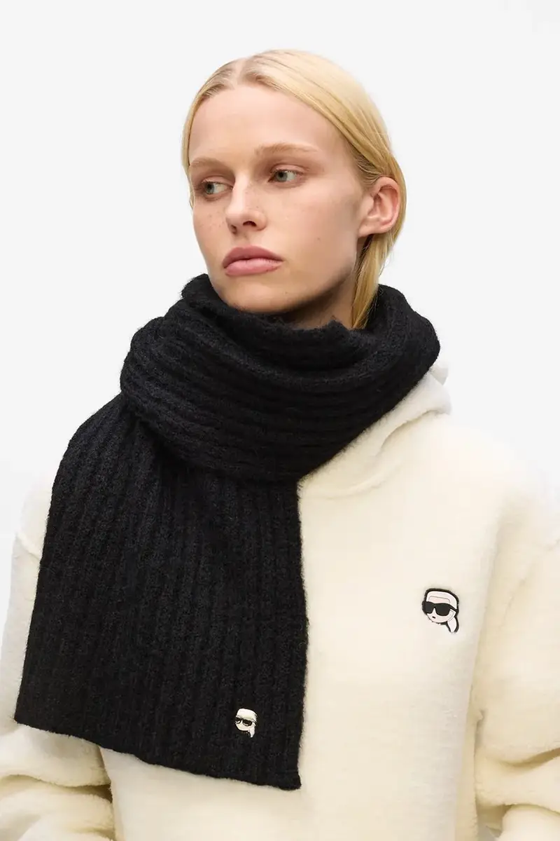 sciarpa donna colore nero A4W33119 miniatura 5
