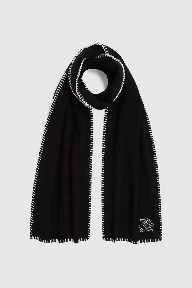 sciarpa in lana donna colore nero A4W33114