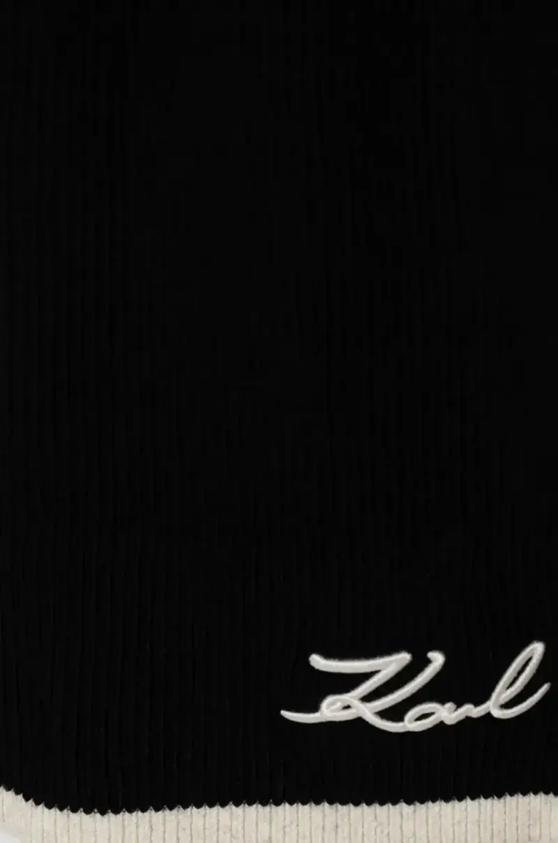 sciarpacon aggiunta di lana Nero miniatura 2