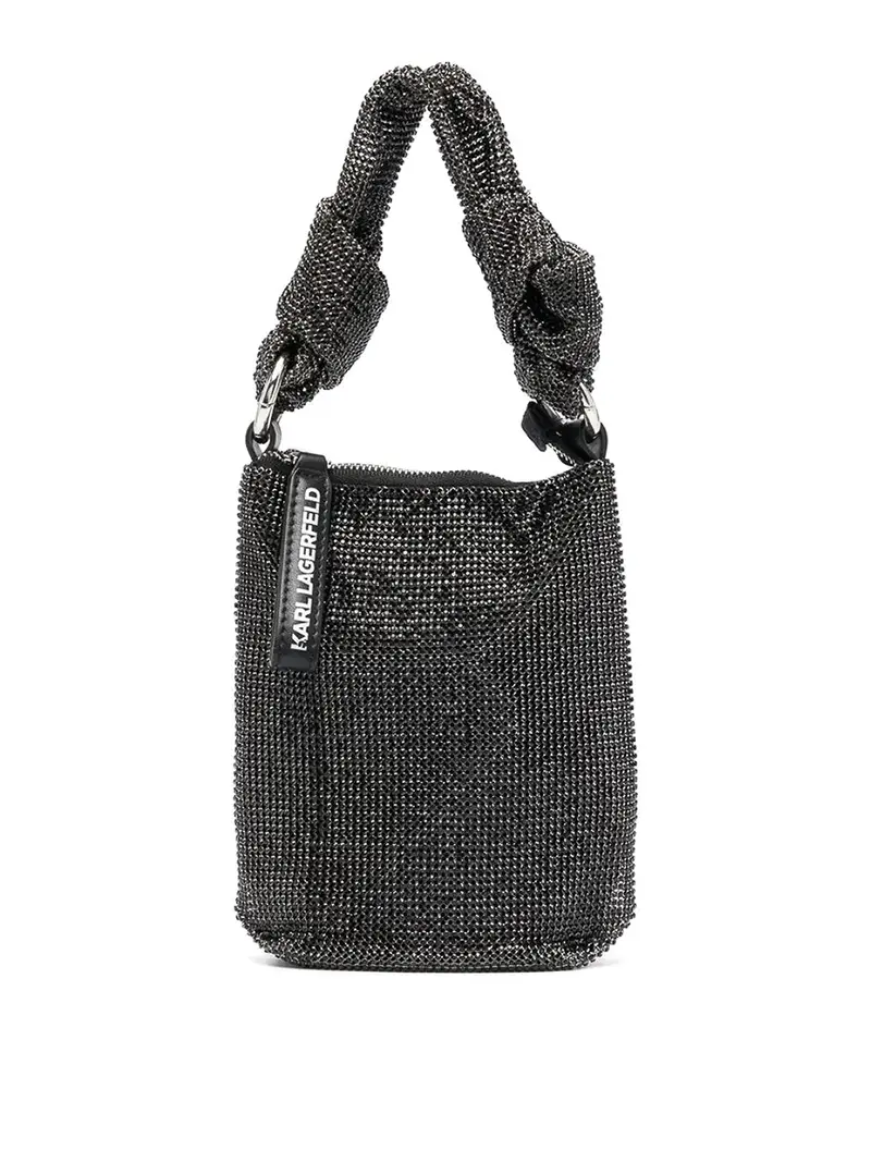 Secchiello in strass Nero