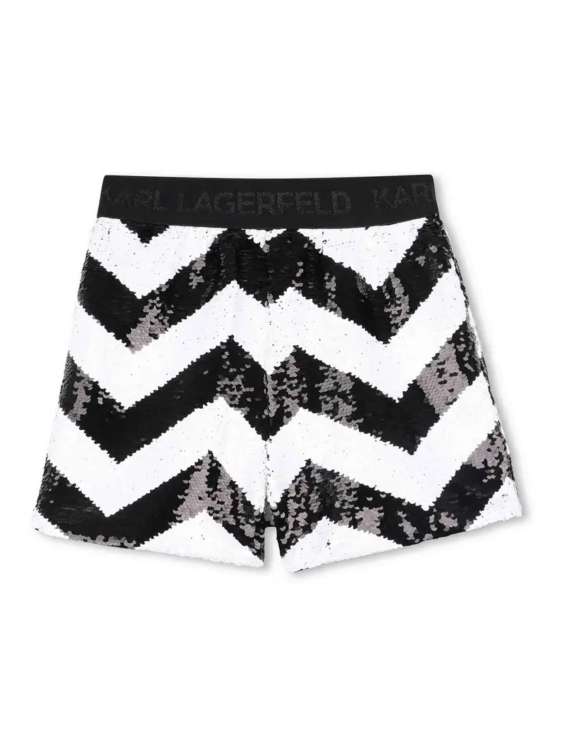 Shorts In Paillettes Nero