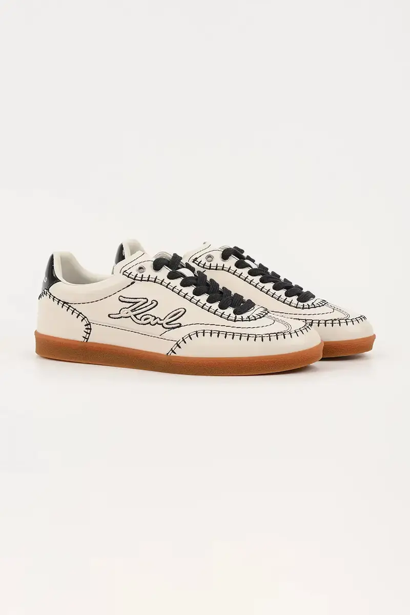 sneakers in pelle KANDIDATE donna colore beige KL63810A miniatura 2