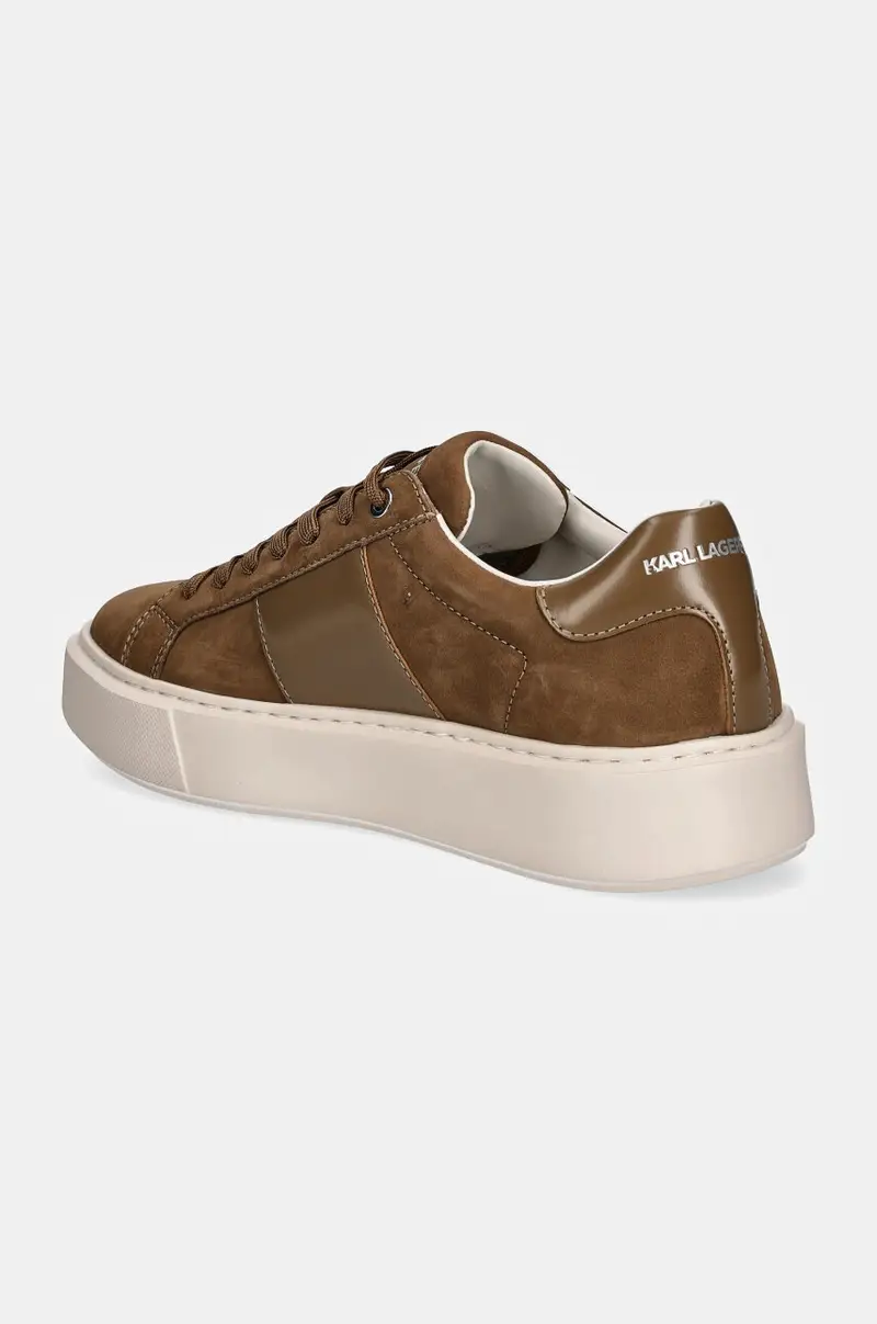 sneakers in pelle MAXI KUP colore beige KL52218 Marrone miniatura 3