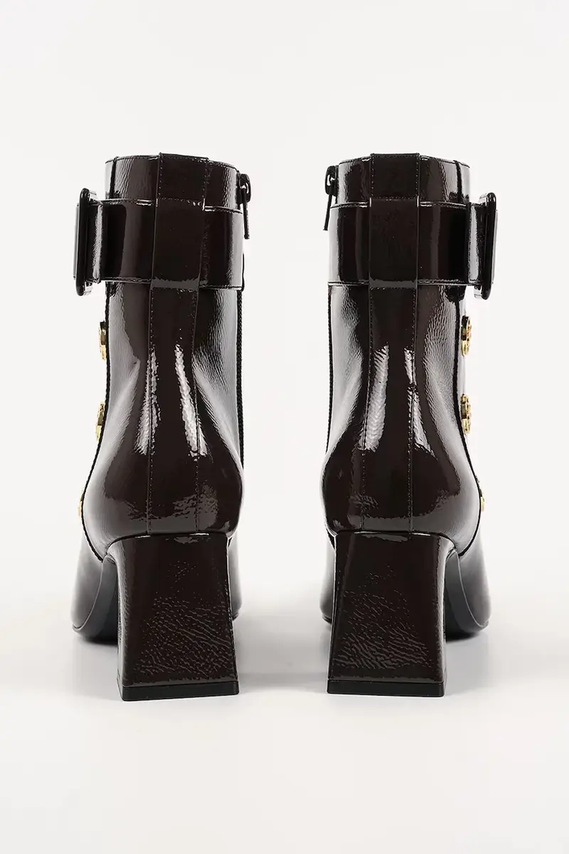 stivaletti alla caviglia in pelle BEATA donna colore marrone KL31455A miniatura 3