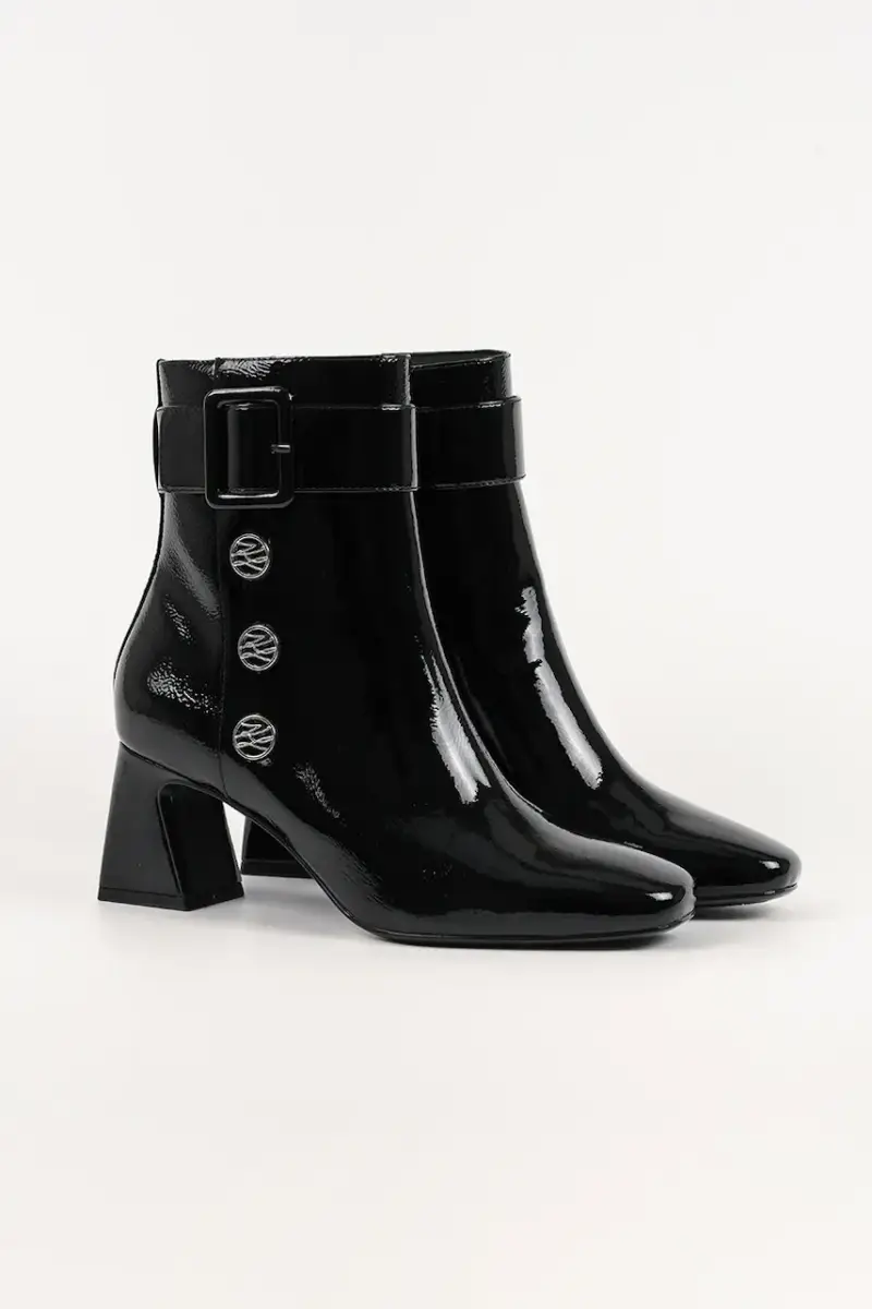 stivaletti alla caviglia in pelle BEATA donna colore nero KL31455A miniatura 2