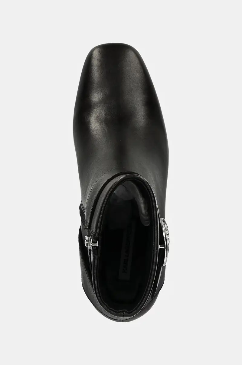 stivaletti alla caviglia in pelle BEATA Nero miniatura 4