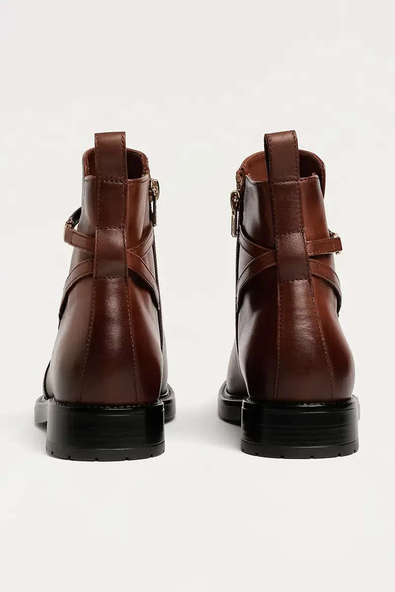 stivaletti alla caviglia in pelle BLAKE donna colore marrone KL41444 miniatura 3