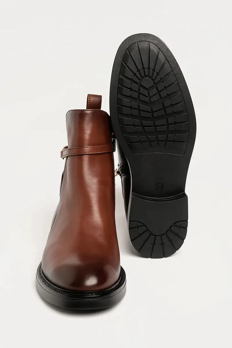 stivaletti alla caviglia in pelle BLAKE donna colore marrone KL41444 miniatura 5