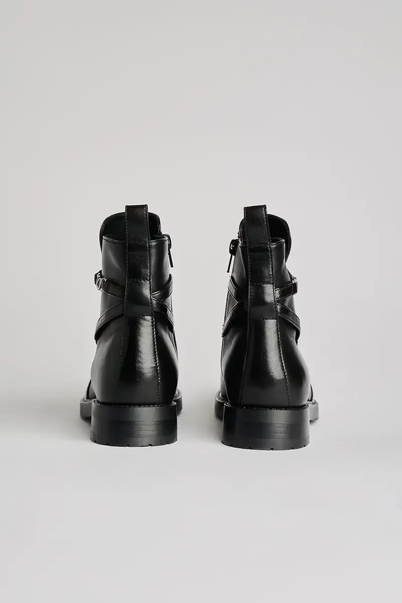 stivaletti alla caviglia in pelle BLAKE donna colore nero KL41444 miniatura 3