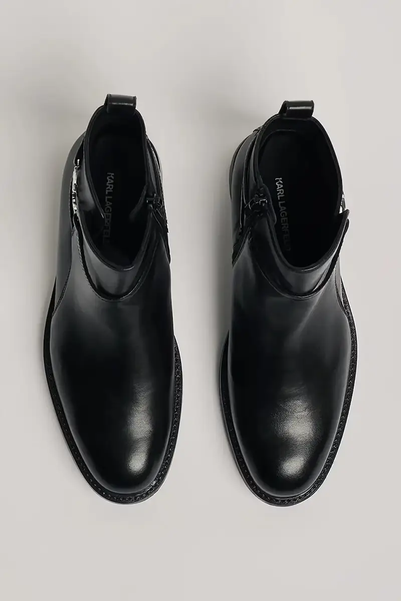 stivaletti alla caviglia in pelle BLAKE donna colore nero KL41444 miniatura 4