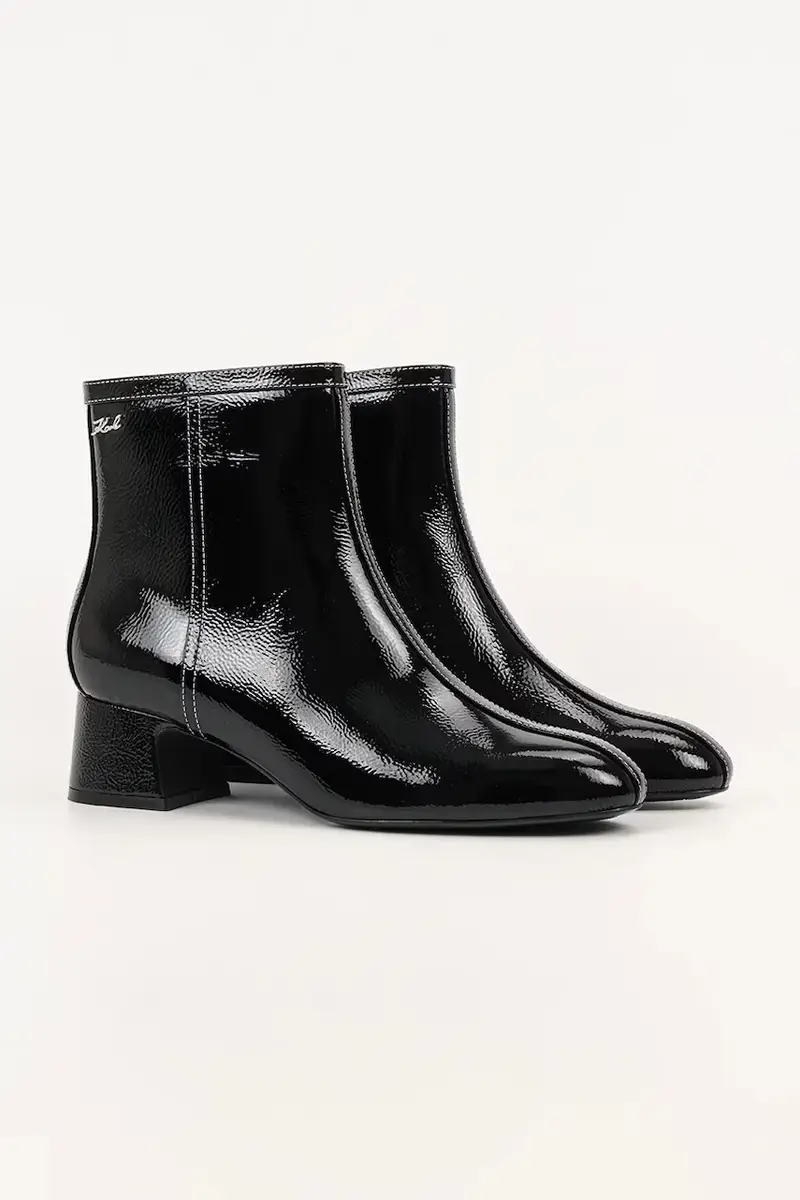 stivaletti alla caviglia in pelle BONNIE donna colore nero KL30351 miniatura 2