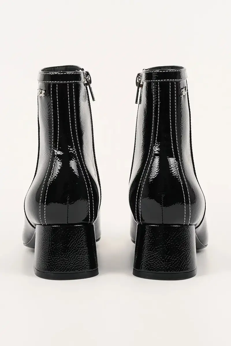 stivaletti alla caviglia in pelle BONNIE donna colore nero KL30351 miniatura 3