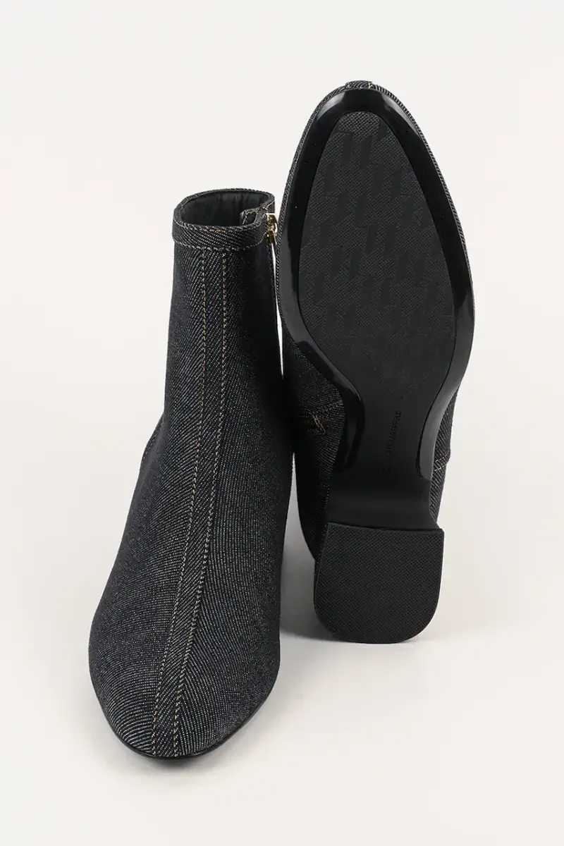 stivaletti alla caviglia in pelle BONNIE donna colore nero KL30351A Blu navy miniatura 5