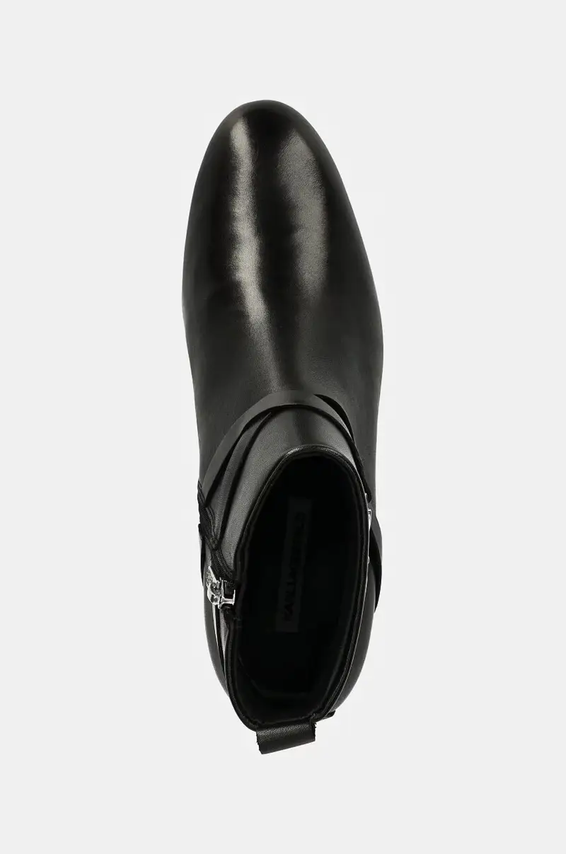 stivaletti alla caviglia in pelle BONNIE donna colore nero KL30354 miniatura 4