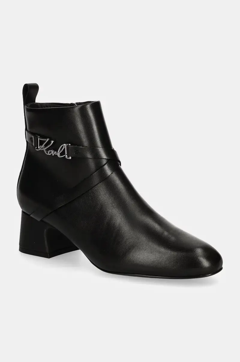 stivaletti alla caviglia in pelle BONNIE donna colore nero KL30354