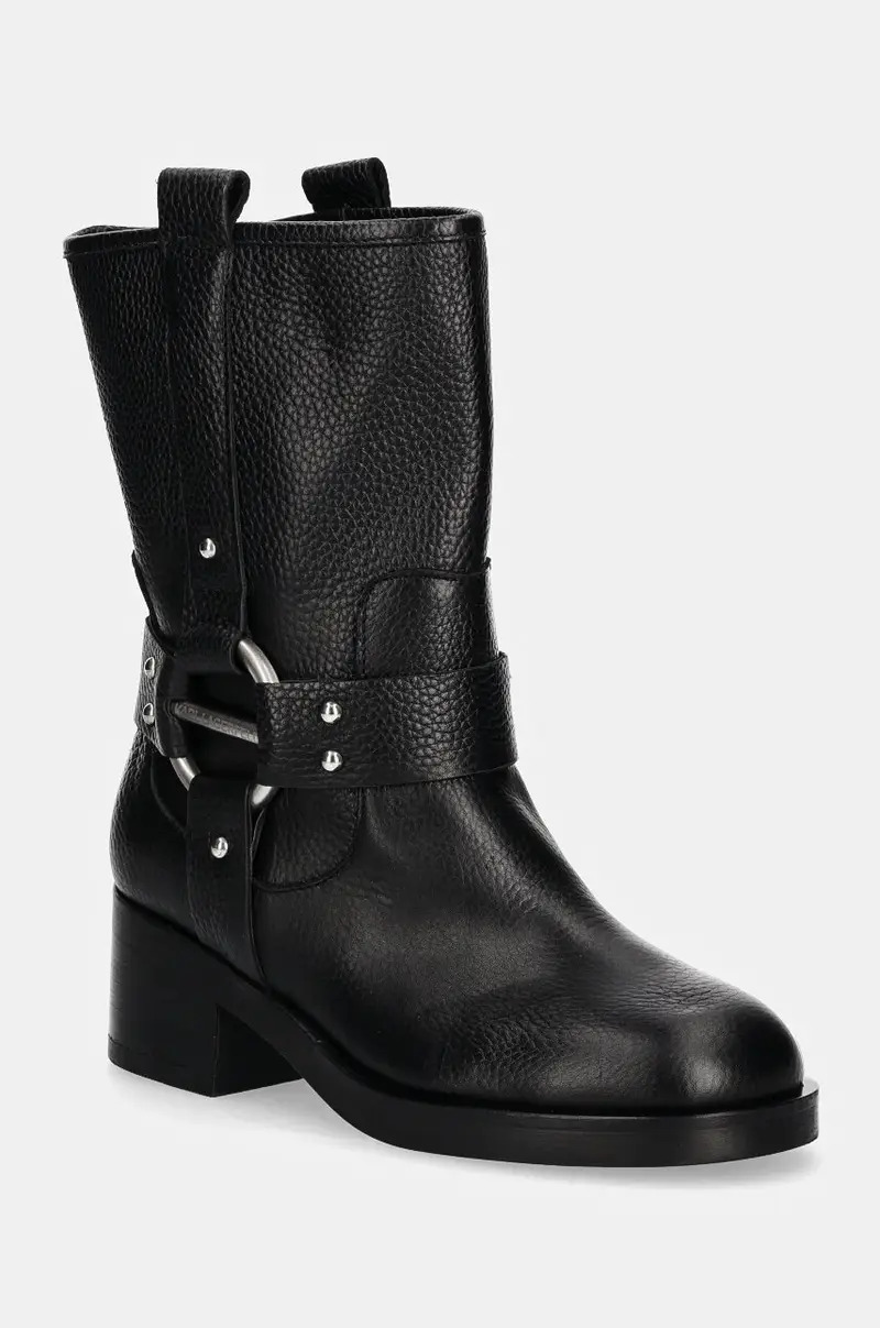 stivaletti alla caviglia in pelle BROOKLYN donna colore nero KL41770