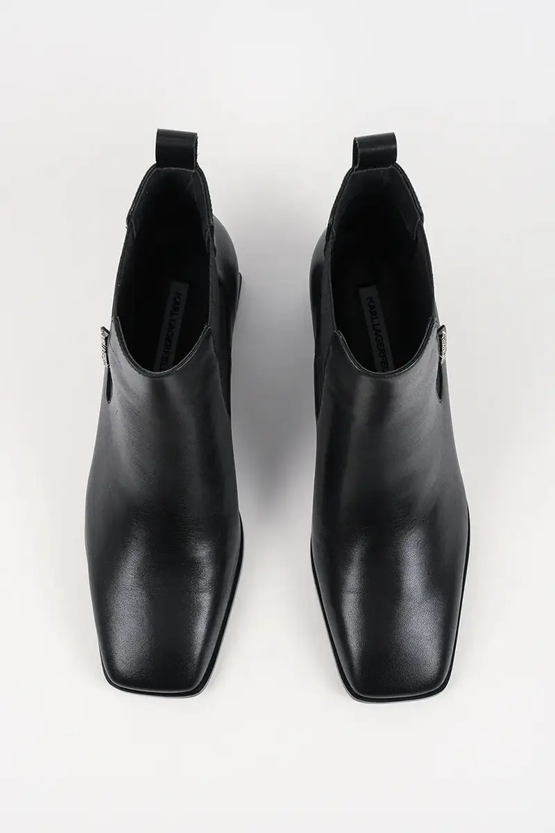 stivaletti alla caviglia in pelle KAYLA donna colore nero KL35440 miniatura 4