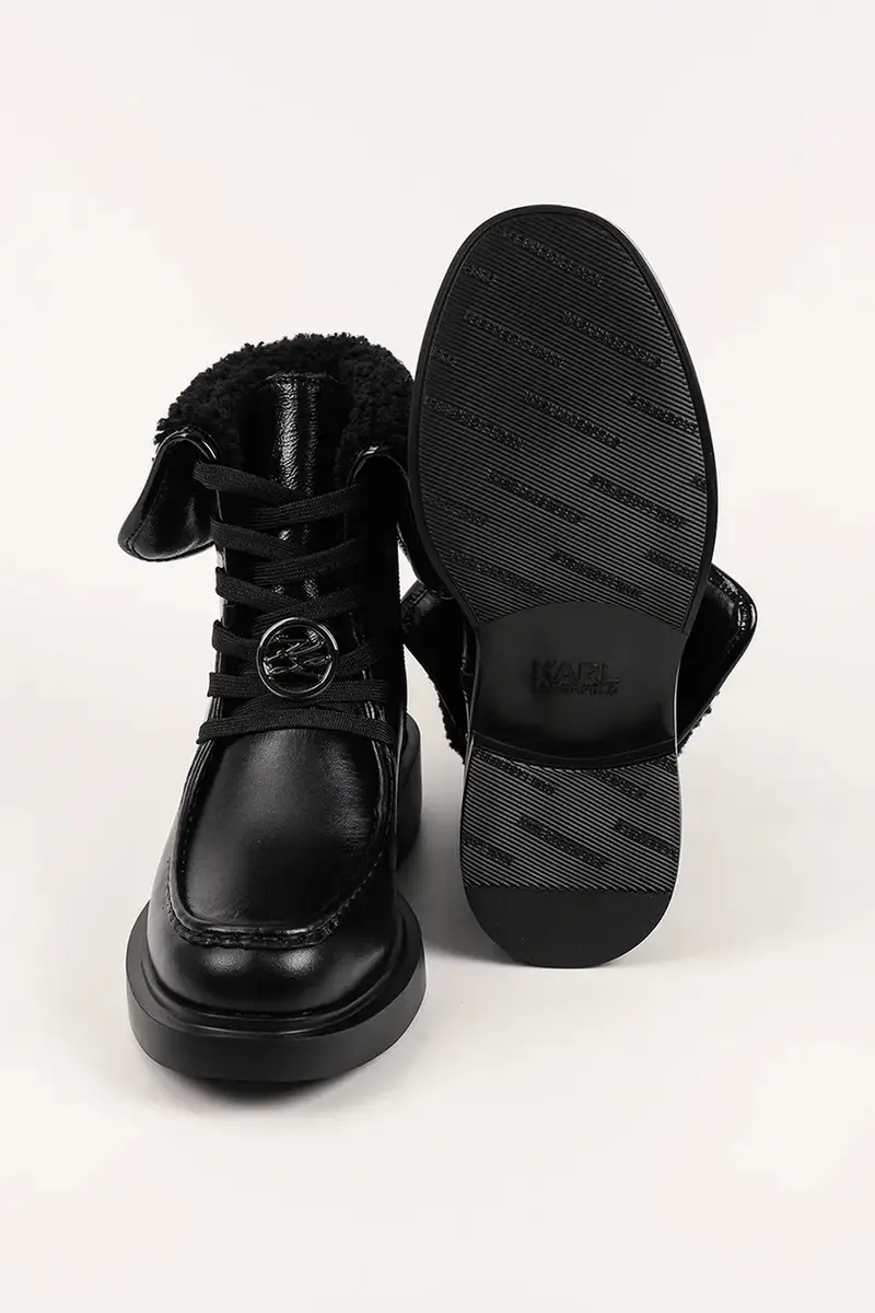 stivaletti alla caviglia in pelle MACIE donna colore nero KL41255 miniatura 5