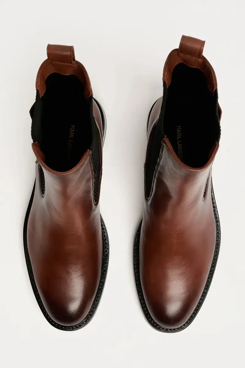 Karl Lagerfeld Stivaletti Chelsea Donna Marrone 2982997 miniatura 4