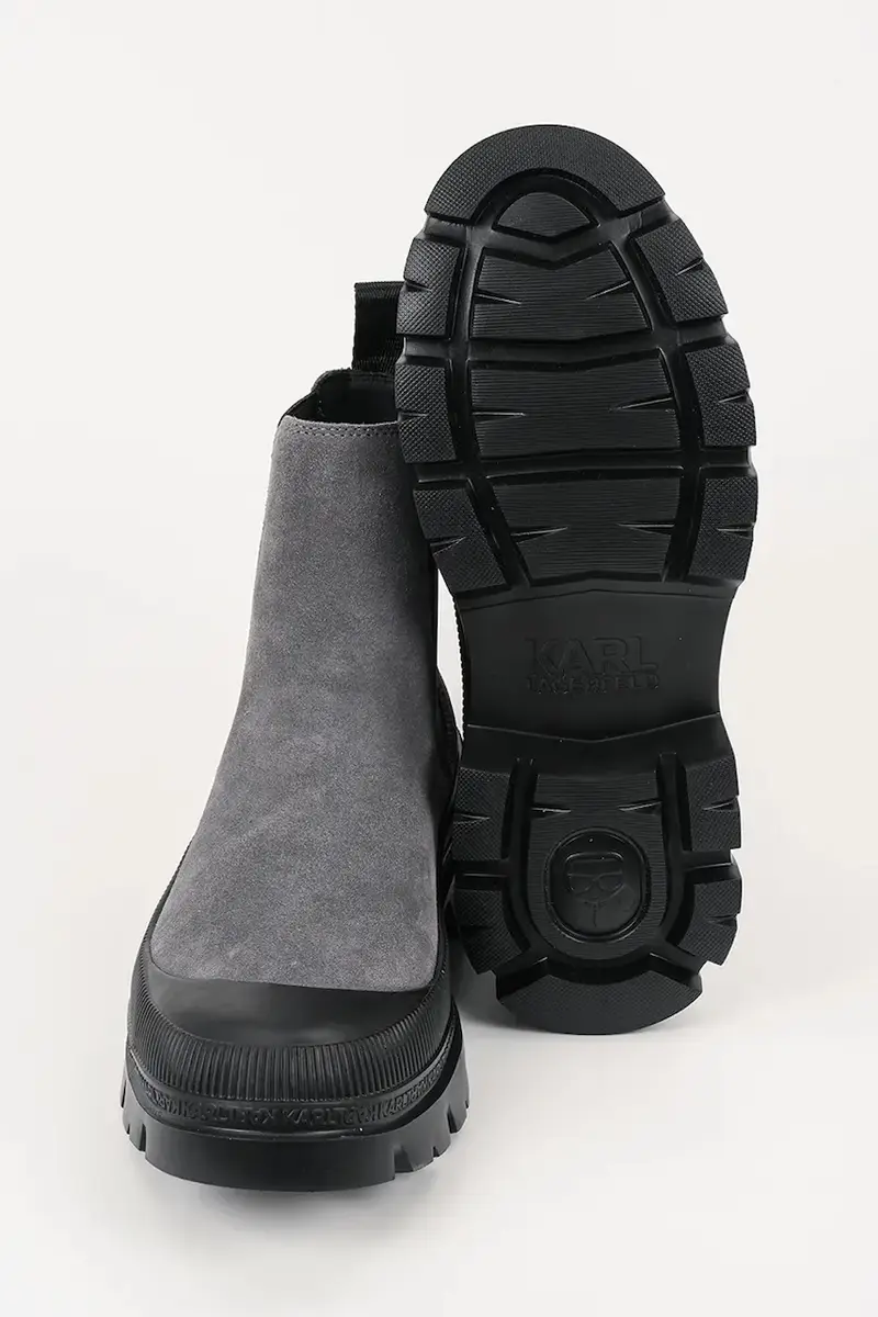 Karl Lagerfeld Stivaletti Chelsea Uomo Grigio 3137865 miniatura 5