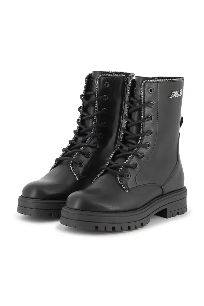 stivaletti in pelle bambino/a colore nero Z30983 miniatura 3