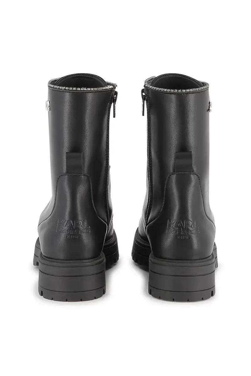 stivaletti in pelle bambino/a colore nero Z30983 miniatura 4