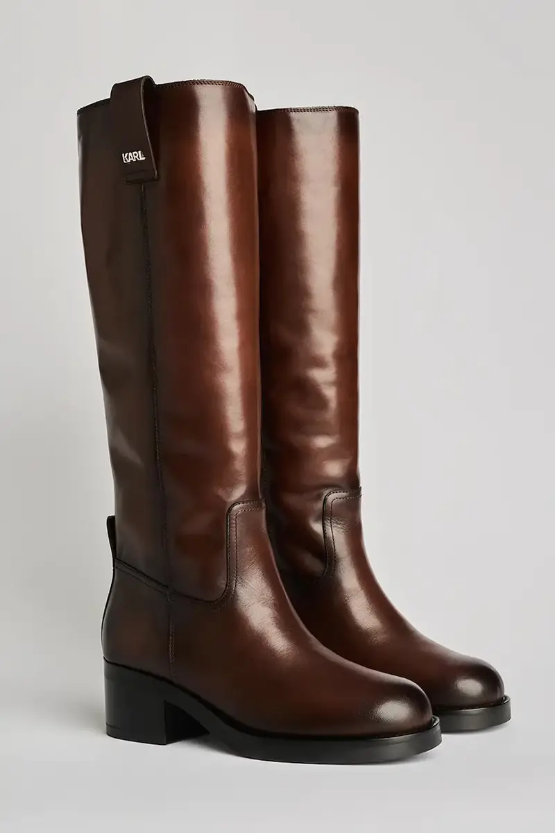 stivali in pelle BROOKLYN donna colore marrone KL41790W miniatura 2