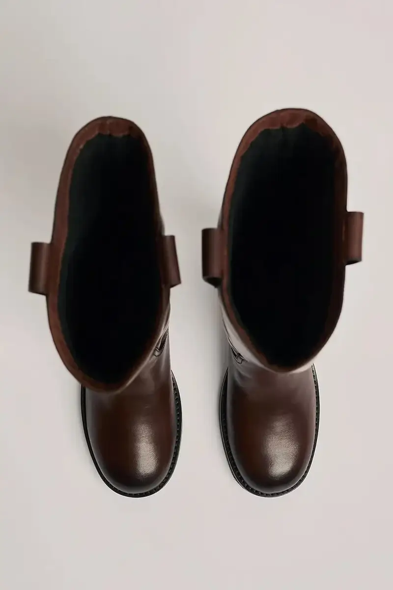 stivali in pelle BROOKLYN donna colore marrone KL41790W miniatura 4