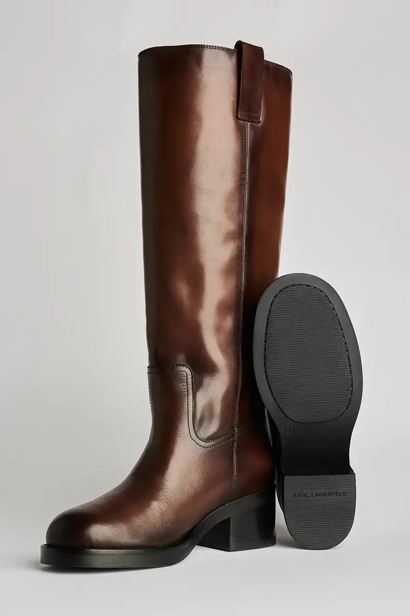 stivali in pelle BROOKLYN donna colore marrone KL41790W miniatura 5