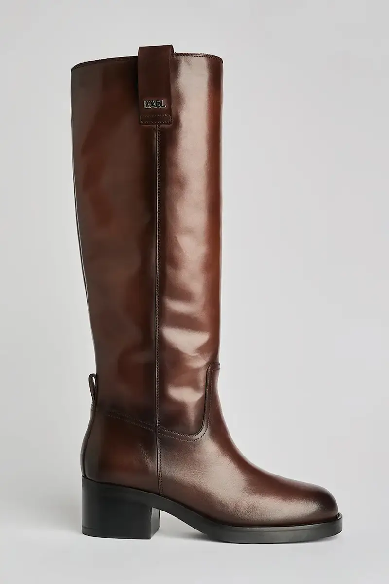 stivali in pelle BROOKLYN donna colore marrone KL41790W