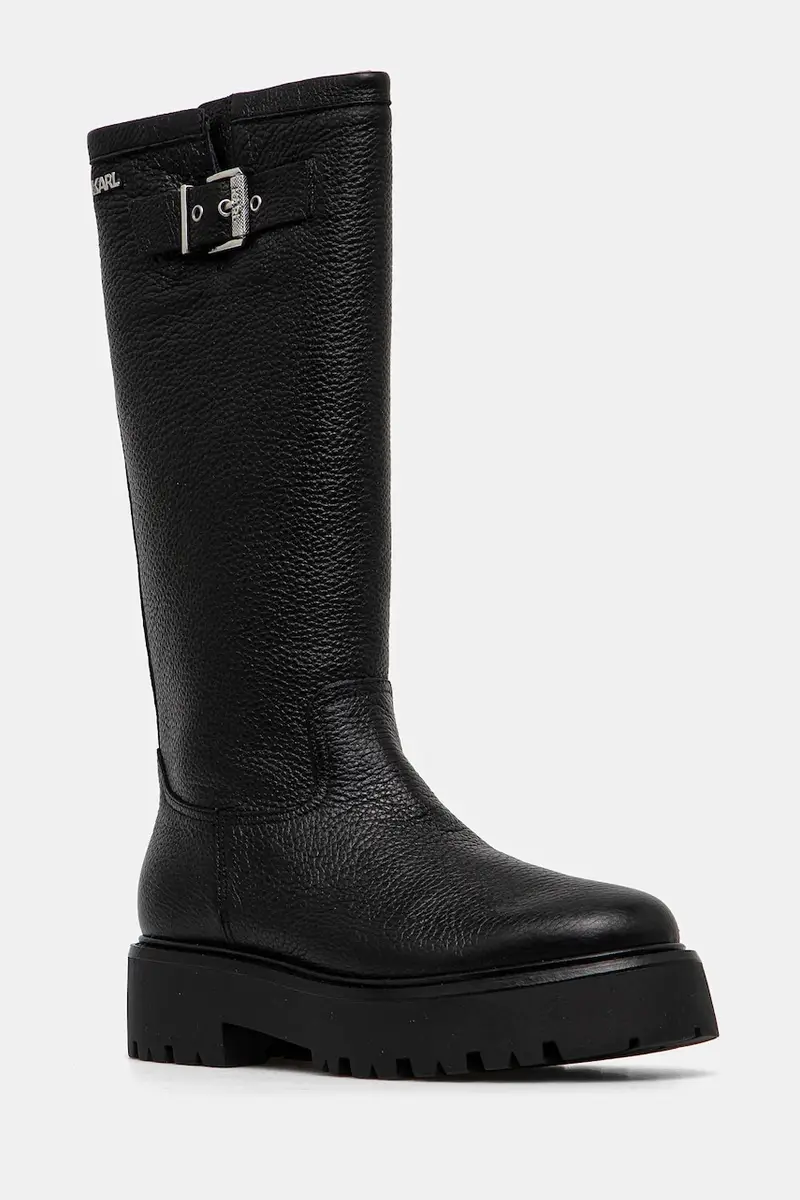 stivali in pelle BURLY BIKER donna colore nero KL43490W