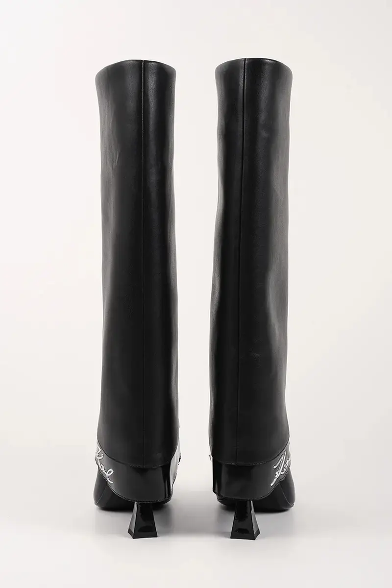 stivali in pelle DEBUTANTE Nero miniatura 3