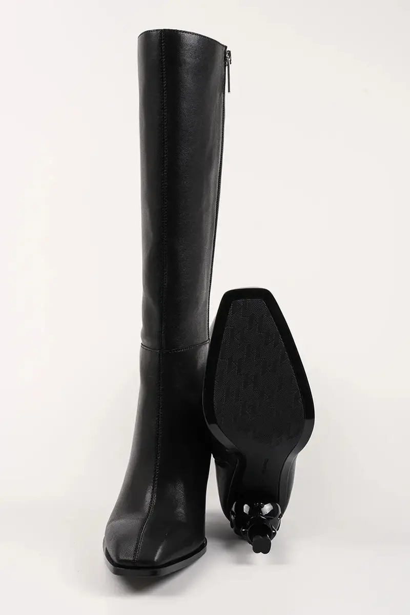 stivali in pelle KARL NFT HEEL donna colore nero KL39175 miniatura 5