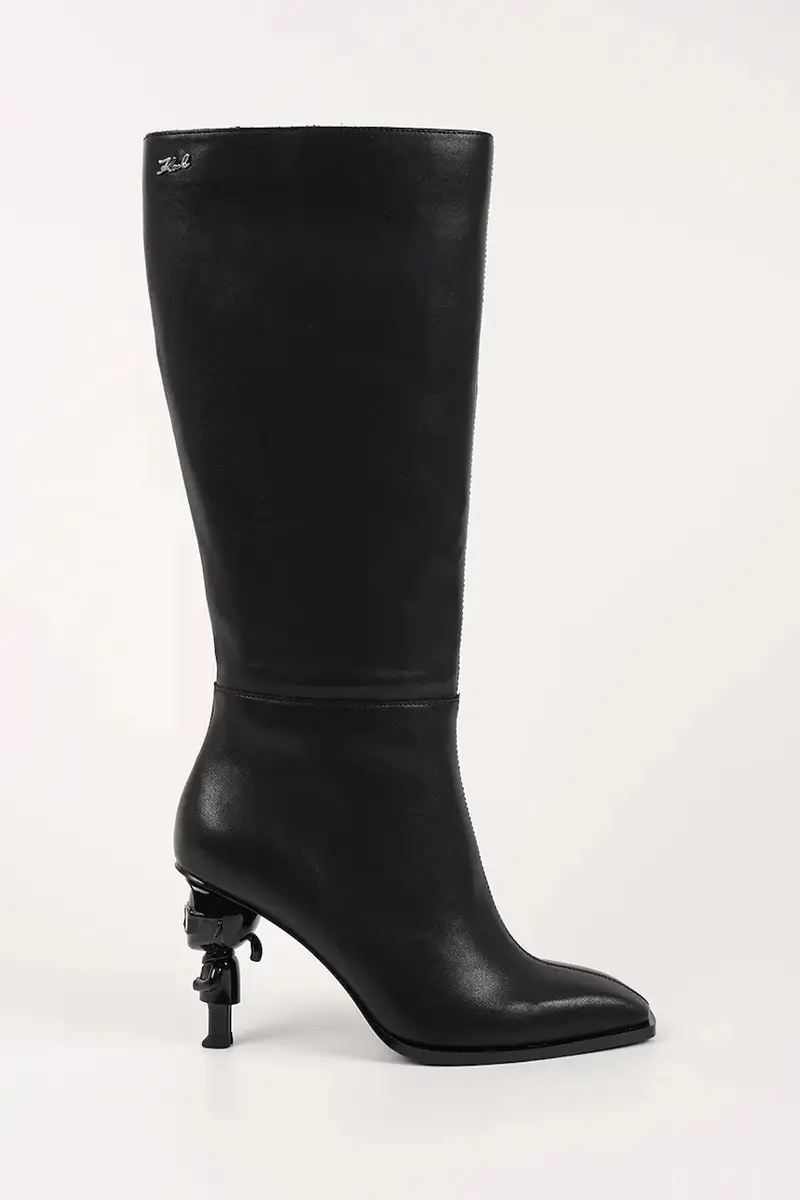 stivali in pelle KARL NFT HEEL donna colore nero KL39175