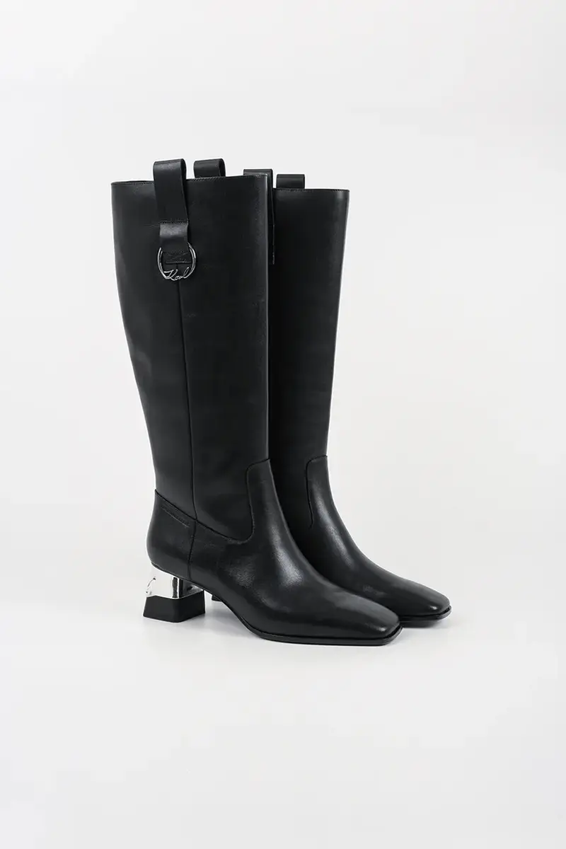 stivali in pelle KAYLA donna colore nero KL35470 miniatura 2