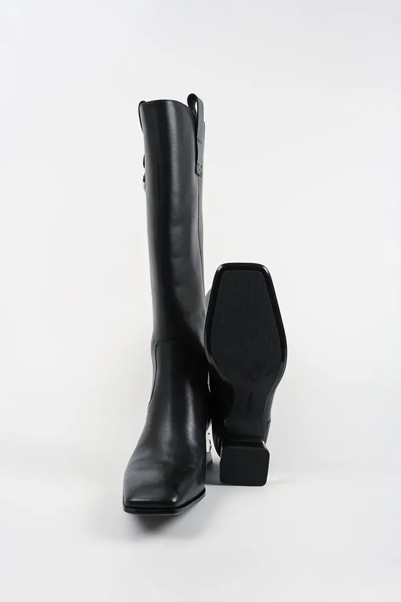 stivali in pelle KAYLA donna colore nero KL35470 miniatura 5