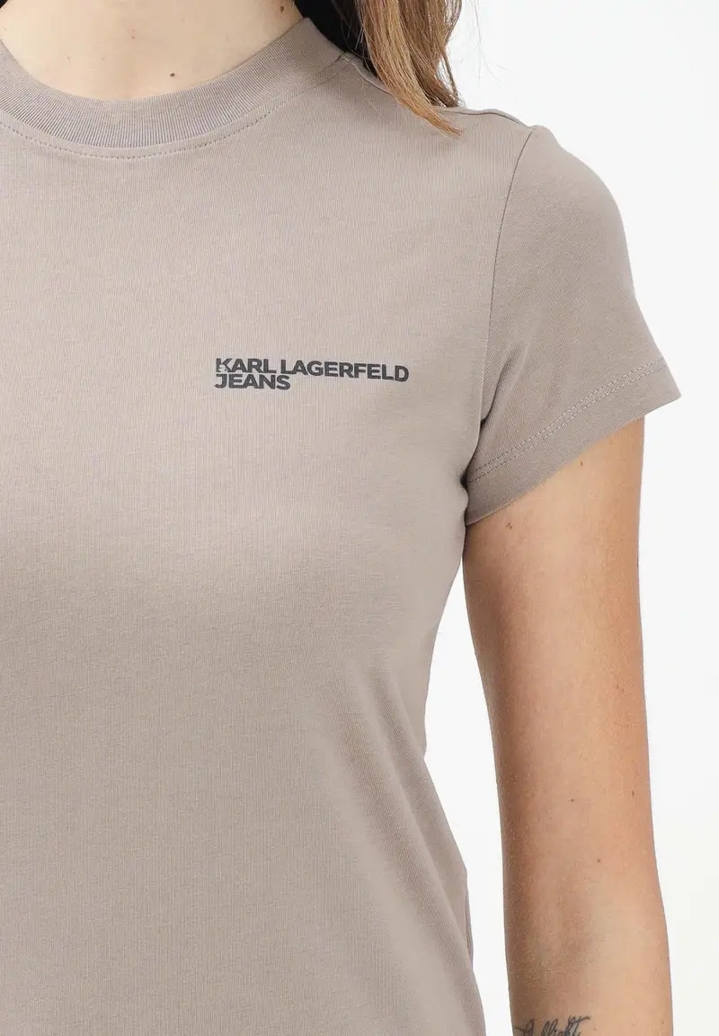 Karl Lagerfeld T-shirt Donna Beige 917581 miniatura 2