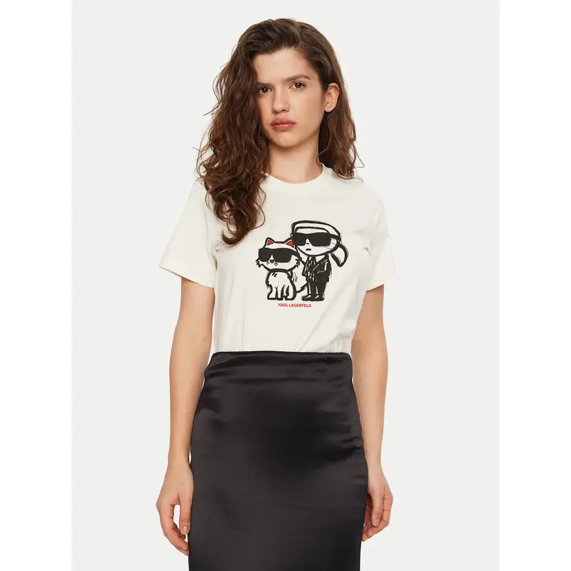 Karl Lagerfeld T-shirt Beige 3211250