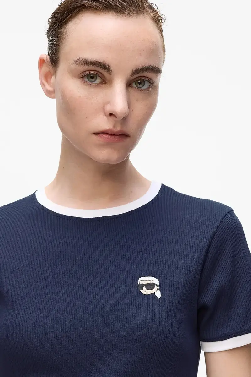 Karl Lagerfeld T-shirt Donna Blu 3246161 miniatura 3