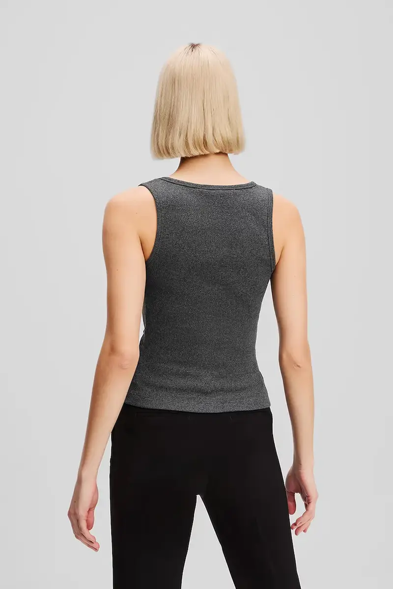 Karl Lagerfeld T-shirt Donna Grigio 2886315 miniatura 2