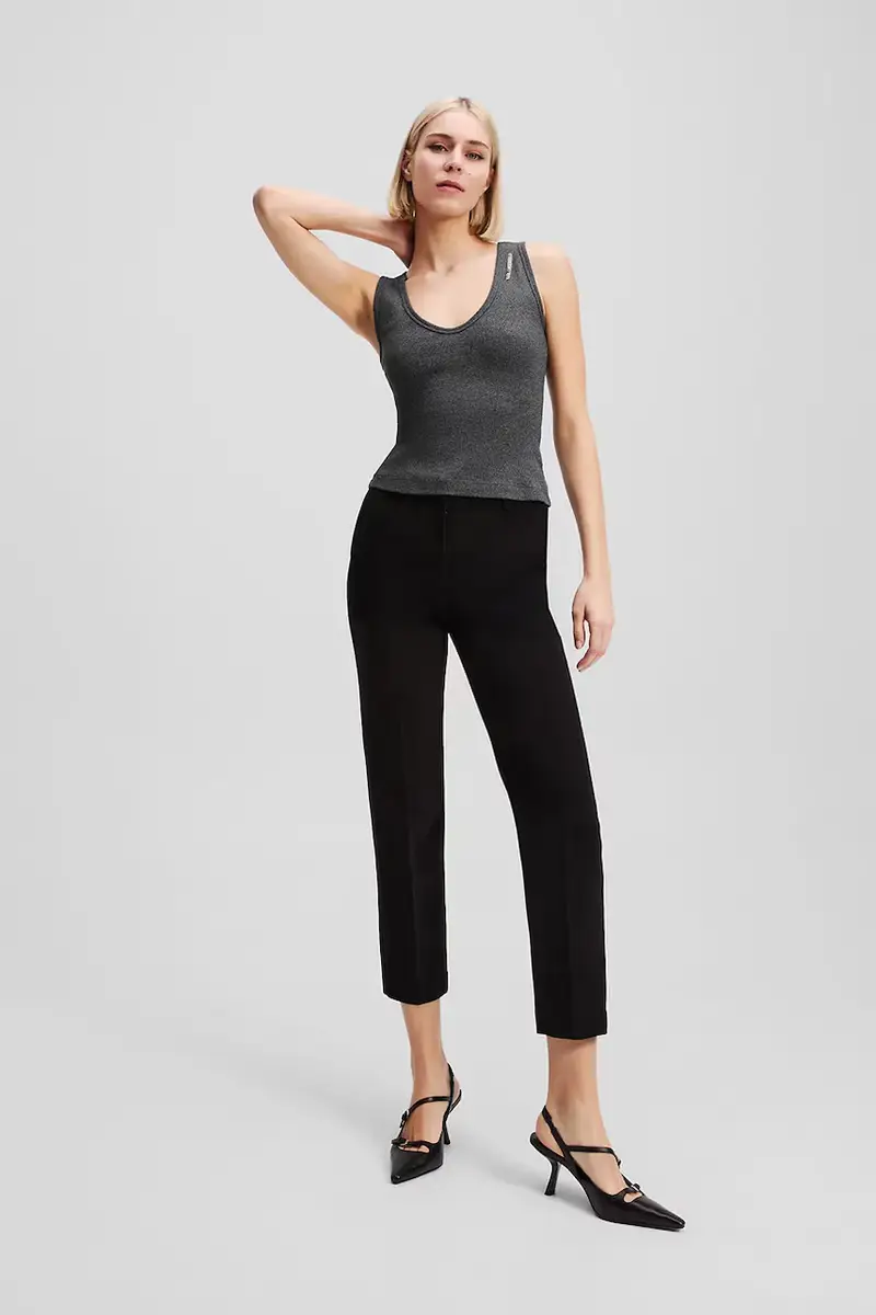 Karl Lagerfeld T-shirt Donna Grigio 2886315 miniatura 4