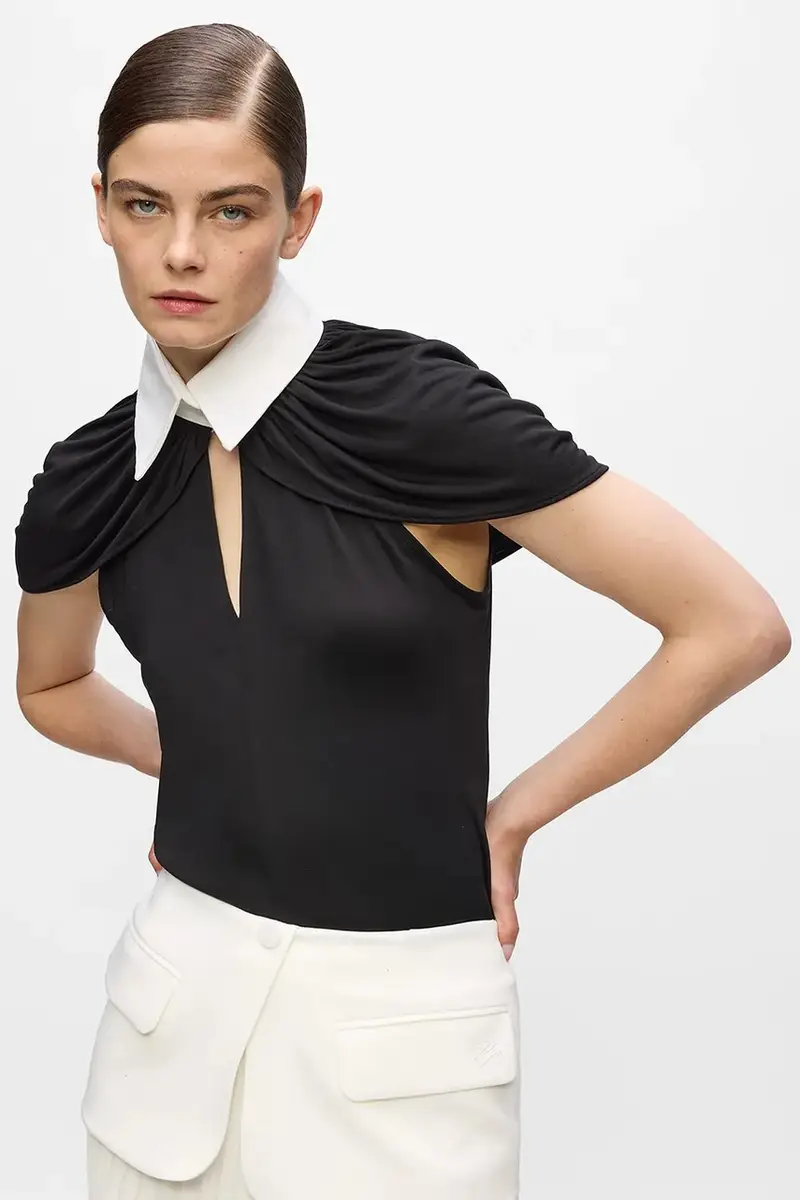 Karl Lagerfeld T-shirt Donna Nero 3846540 miniatura 3