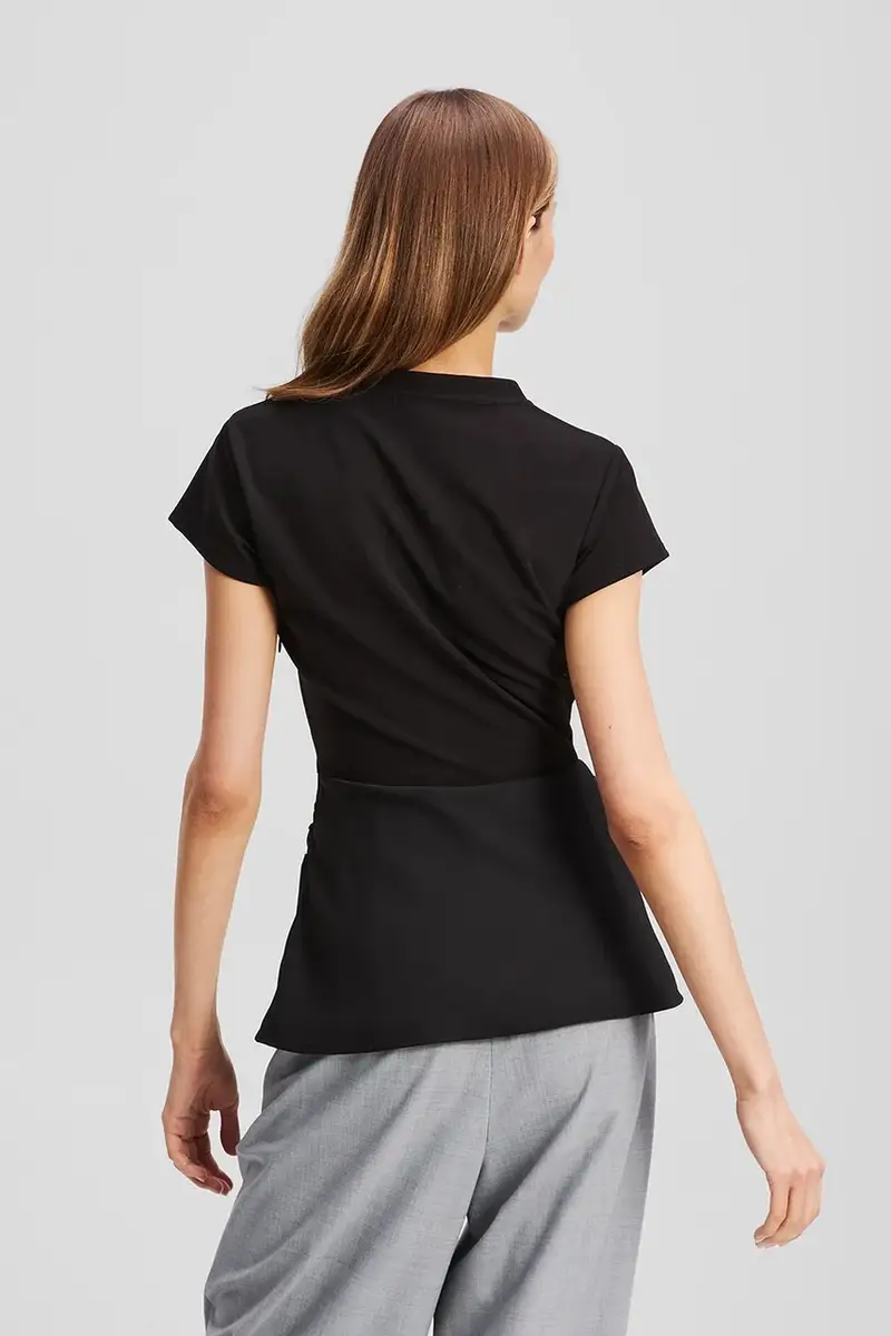 Karl Lagerfeld T-shirt Donna Nero 3337755 miniatura 2