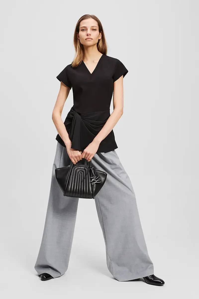 Karl Lagerfeld T-shirt Donna Nero 3337755 miniatura 4